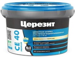 Затирка цементная Церезит CE 40 черный 2кг