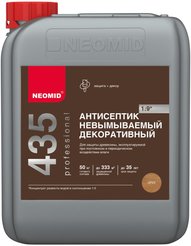 Антисептик финишный декоративный невымываемый NEOMID 435 концентрат 1:9 Орех (5кг)