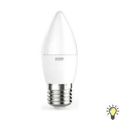 Лампа Gauss Elementary Свеча 6W 420lm 3000K Е27 LED 1/10/100
