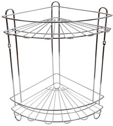 Полка угловая двухъярусная Delphinium АЕ-435A 22х33х22см хром