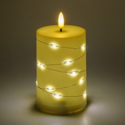 Свеча светодиодная 11,5х7,5см, теплый белый свет, SYLZB-2325054
