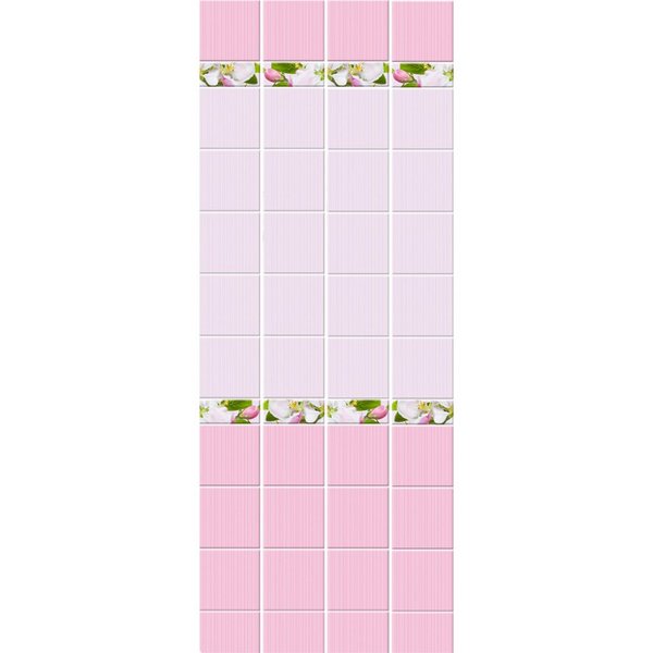 Панель ПВХ 2,7х0,25х8мм Яблоневый цвет розовый фон