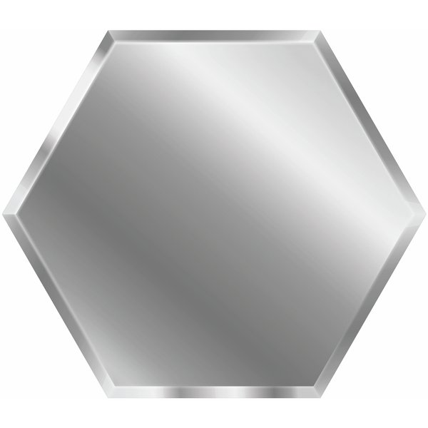 Плитка зеркальная Соты 17х20х0,4см фацет серебро 4шт/кмп