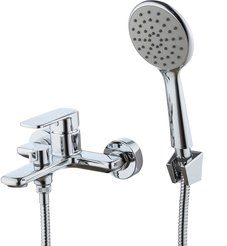 Смеситель для ванны Lemark Melior LMF-1022B-C в комплекте с душевыми аксессуарами