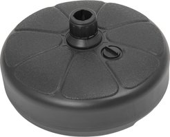 Подставка под садовый зонт d38см h14см, для стоек d38мм, объем: 11л, вес: 12кг, ПВД, черный, 1104,007