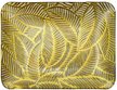 Блюдо декоративное прямоугольное Листья 27х7,5х34,5 стекло золотой