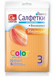 Салфетки универсальные Grifon 30х38см 3шт вискоза