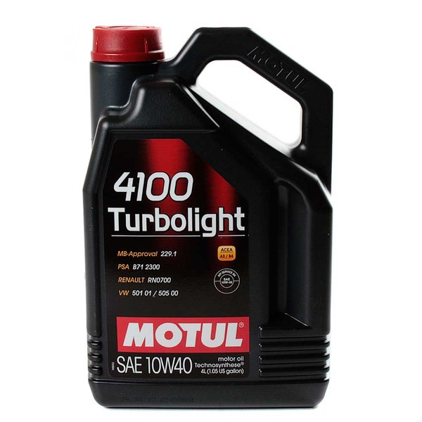 Масло моторное MOTUL 4100 Turbolight 10W-40 полусинтетическое 4л