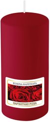 Свеча ароматическая Kukina Raffinata столб 12см Бархатная роза