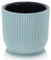 Кашпо пластиковое Linea d17см h14,7см v2,3л серо-голубой