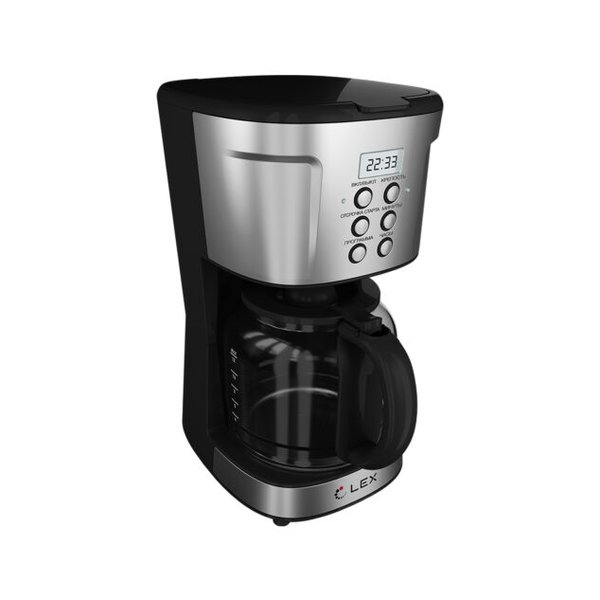 Кофеварка электрическая LEX 900Вт 1,5л