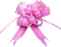 Бант-шар №1,8 тонкие белые полосы малиновый 894775