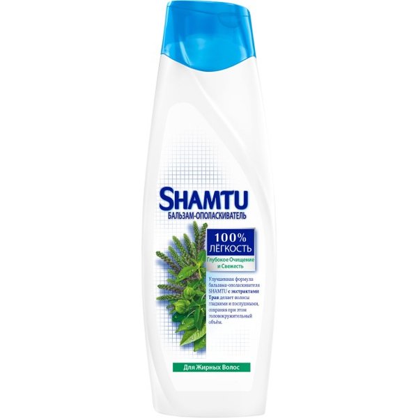 Бальзам для волос Shamtu 360мл Глубокое очищение,свежесть травы