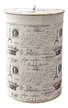 Корзина д/белья Рыжий кот 48л 50х35см складная,бамбук,с декором