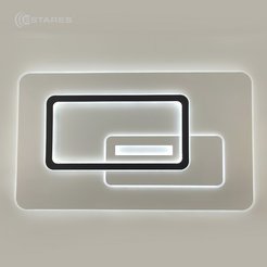 Люстра светодиодная 150W UNIVERSE L-RC-1030X630X50-WHITE/WHITE-220-IP20 с пультом ДУ