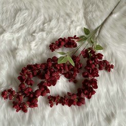 Ветка искусственная Кассия красная 6 веток 100см