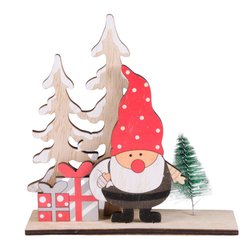 Украшение из дерева Дед Мороз 14см SYMZPA-442143