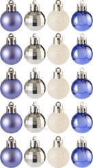 Набор шаров 20шт 3см, голубой+белый+серебро, SYQA-0123247