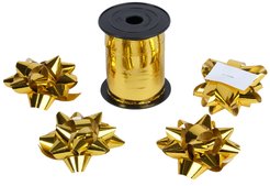 Набор банты 4шт 5,5см и упаковочная лента 11х1000см SYXXH-362254