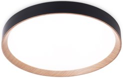 Светильник потолочный светодиодный черный/светлое дерево IP20 60W 3000-6400K D490x80мм с ПДУ