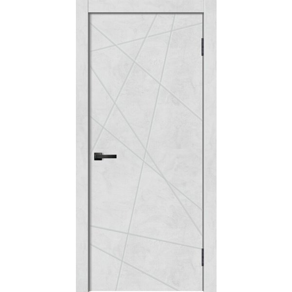 Дверь ДГ Geometry-1 ПВХ бетон снежный 600х2000мм