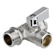 Кран латунный трёхпроходной MPF 1/2"х1/2"х1/2" внутренняя-наружная резьба