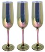 Набор бокалов д/шампанского Glasstar Ametrin 175мл 3шт золотистый, стекло
