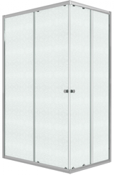 Ограждение душевое Niagara Eco NG-1012-14QMT (120х80х190) прямоугольник,раздвижное,хром,стекло матовое,1 место