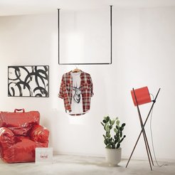 Комплект системы хранения Larvij Pipe №10 110х7х103см черный