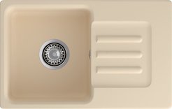 Мойка для кухни врезная Granfest Smart SM680 68х43см глубина чаши 16см, мрамор, бежевый