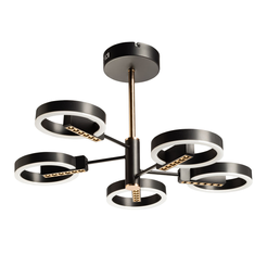 Люстра Драйв 2х50W LED металл, акрил, черный/золото