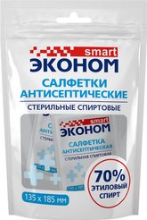 Салфетки влажные антисептические Эконом smart 135х185мм 12шт стерильные, спиртовые