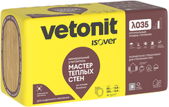 Утеплитель Ветонит Мастер Теплых Стен 1000х600х50мм (4,8м2=0,24м3)уп