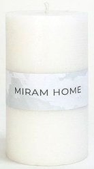 Свеча формовая Miram Home Ribbed 6х10см белый