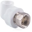 Угольник полипропиленовый с накидной гайкой PN25 d20х1/2"