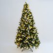 Ель искусственная Норвежская 270см, заснеженная, с шишками, 500LED, ПЭ+ПВХ