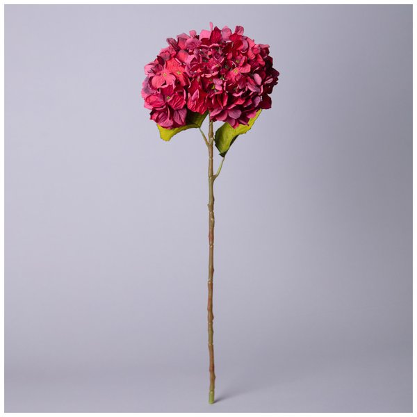 Цветок искусственный Гортензия марсала 63см