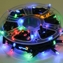 Электрогирлянда внешняя Нить 10м 100LED, мультиколор, 8 режимов, с коннектором, темно-зеленый кабель