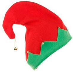 Колпак новогодний Эльф 32х31см красно-зеленый SYMZA-1125124