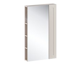 Шкаф навесной с зеркалом в прихожию Ассоль СБ-3564 60х100х12,8см МДФ Кашемир серый