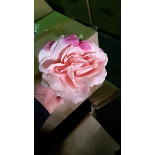 Украшение SY18RS-01 цветок роза 12см,бежевый