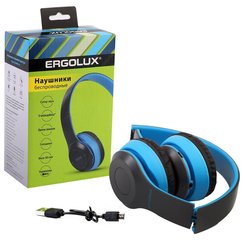 Наушники беспроводные ERGOLUX синие