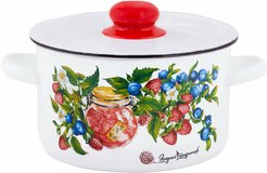 Кастрюля Appetite Конфитюр 1,5л эмаль, крышка эмаль, индукция