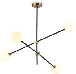 Светильник подвесной TR2507/4 BK/BS черный/латунь 4хG9