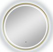 Зеркало Тиор Led золотой D60см с бесконтактным сенсором и холодной подсветкой