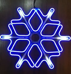 Фигура светодиодная внешняя Снежинка с метеором 60см,синий B10-SF60