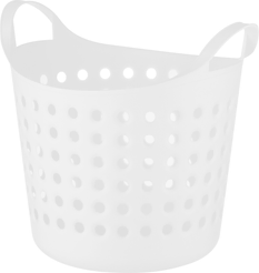 Корзина д/белья Berossi Soft 4,1л 24,6х20,6х22,2см белый, пластик