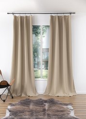 Комплект штор БЛЭКАУТ однотонный карамель 150х270 2шт