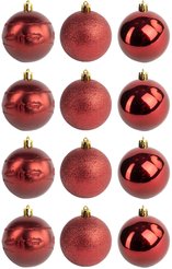 Набор шаров 12шт 7см винный SYQB-0122340