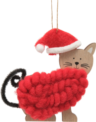 Украшение фигурное Кошечка 11х11х1,5см, дерево, SYMZPB-4425090